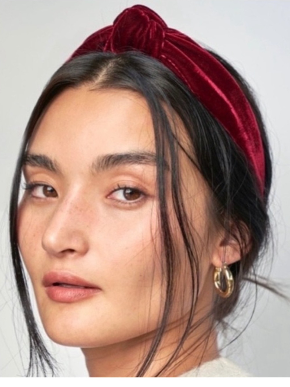LELE SADOUGHI Red Velvet Knotted Headband